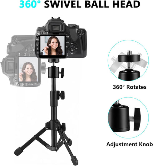 PIOENIMAGE C922 C930e C920S C920 C615 C960 C920x Webcam Tripod Stand, Desk Tripods Webcam Mount with Phone Holder