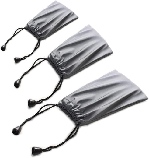 3 PCS Waterproof Carrying Storage Pouch Case Bags for Phones, Power Bank, Data Cable, Jewelry, etc., Gray