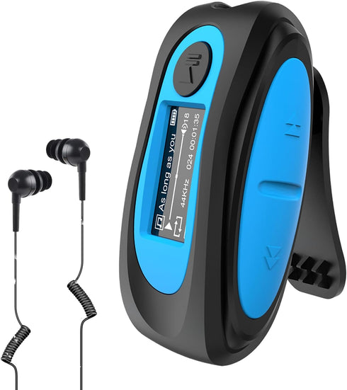 AGPTEK IPX8 Waterproof Mp3 Player with Screen, Multi-Functional Clip Music Player with Waterproof