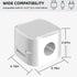 6 Pack Magnetic Cord Organizer, White Self Adhesive Clips for Desk, Nightstand, Phone Charger, Home, Office