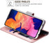 Galaxy A10E Wallet Case - Premium PU Leather Flip Cover with Card Slots & Kickstand, Rose Gold