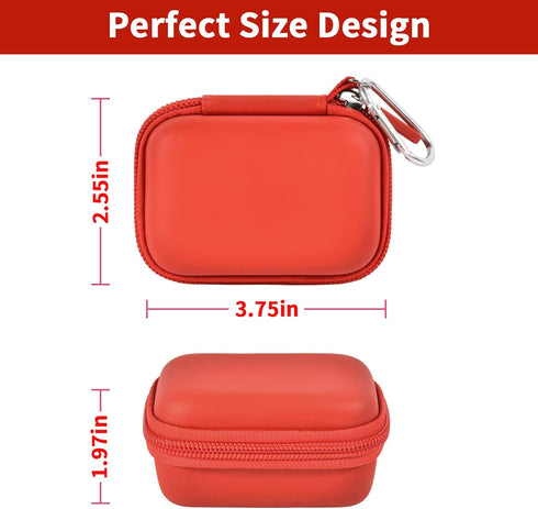 Carrying Case for iWALK Portable Charger, Fits Various Small Charging Battery Packs, Red Bag Only