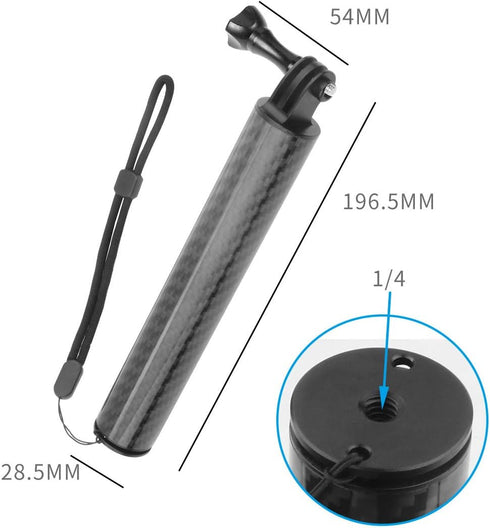 FEICHAO D28.5mm Buoyancy Stick Floating Handheld Selfie Stick Carbon Fiber for Sports Camera Parts