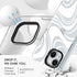 MOSNOVO iPhone 15 Case - Clear TPU Bumper, Shockproof, 6.6 ft Drop Impact, Anti Peel Off Tech, White Swirl Design, 6.1"