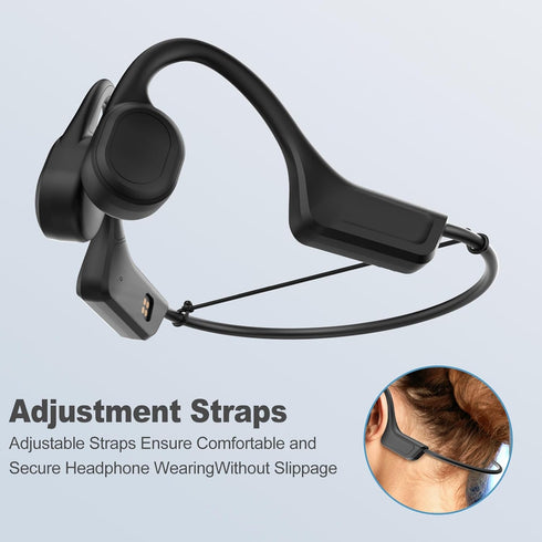 Generic IP68 Swimming MP3 32G, 10Hr 5.3 Bone Conduction Headphones, Waterproof Open Ear Headphones with Microphones