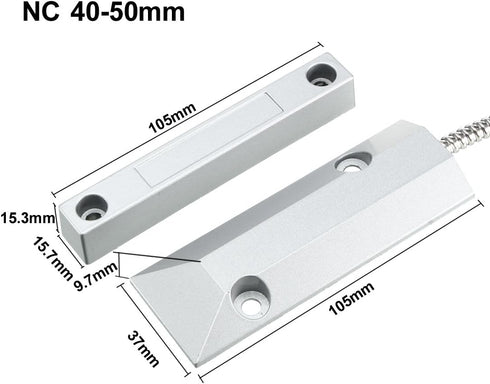 uxcell Rolling Door Contact Magnetic Reed Switch Alarm with 2 Wires for N.C. Applications OC-55 by uxcell
