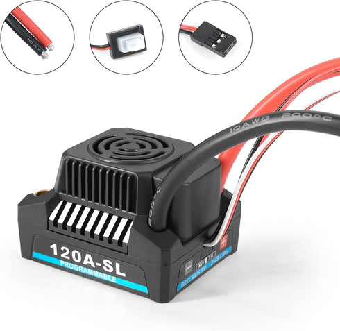 Irfora 120A 4-6S 5A/5.8V 3660/3670/3674 1/8 Brushless ESC with BEC for Brushless Motor Remote Control Car/Off-Road/Boat