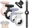 4 Pack Hidden Pin Airtag Holders with 1 Airtag Bracelet, Waterproof Silicone for Kids and Luggage