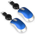 EEEKit Mini Retractable Cable USB Optical Mouse, 2 Pack, Blue, Unisex