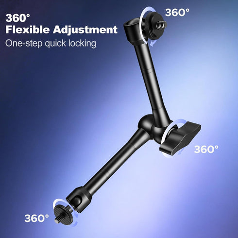 EMART 10inch Articulating Magic Arm Camera Mount with Super Clamp, Friction Power Adjustable Camera Mounts & Clamps