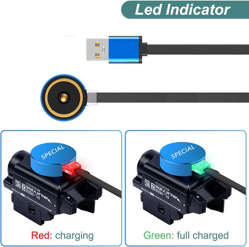 Kissmart MCC Special Charger for Olight Baldr S, PL-Mini 2, Baldr Mini, Replacement USB Charging Cable (1m/3.3ft)