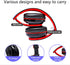 Wireless Bluetooth Headphones with Colorful LED Lights, Foldable HiFi Stereo for Home Office and Kids (Black Red)