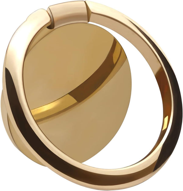 Metal Cell Phone Ring Holder, 360 Degree Rotation Kickstand Grip for Magnetic Car Mount, Gold