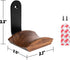 Walnut Wood Headphone Wall Mount Holder - with VHB Adhesive Tape and Screw, Holds 10 lbs (Black & Walnut Wood)