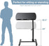 F2C 360 Portable Adjustable Height Swivel Laptop Desk PC Computer Mobile Notebook Laptop Stand Rolling Table Desk Cart