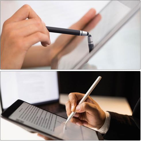 MECCANIXITY 2pcs Universal Capacitive Stylus Pens for Touch Screens, Hexagon Crayon Stylus, Yellow Pink.