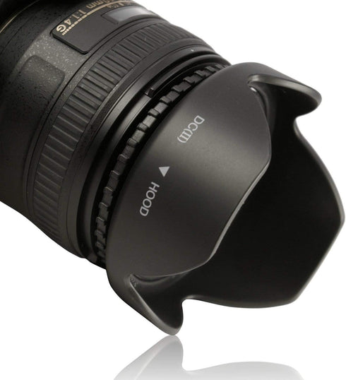 58mm Digital Tulip Flower Lens Hood for Canon Rebel T5, T6, T6i, T7i, T8i, EOS 80D, EOS 90D, EOS 77D, SL3 Cameras with Canon EF-S 18-55mm IS STM Lens