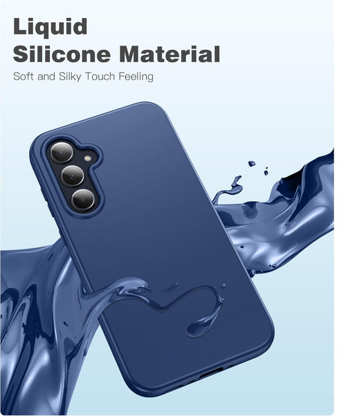 FNTCASE Samsung Galaxy A35-5G Case: Rugged Dual Layer Silicone Cover with Built-in Screen Protector, Slim Shockproof