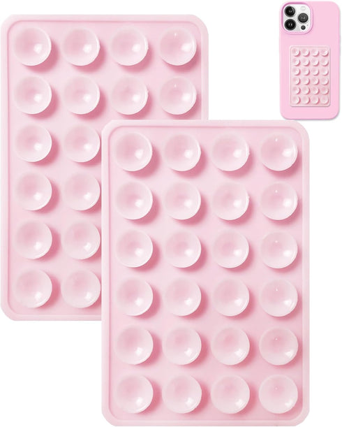 2PCS Silicone Suction Phone Case Mount, Non-Slip Suction Cup Phone Mount for Selfies and Videos