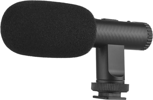 Namolit Portable Stereo Microphone Video Recording Mic 3.5mm TRS Plug Built-in Rechargeable Battery