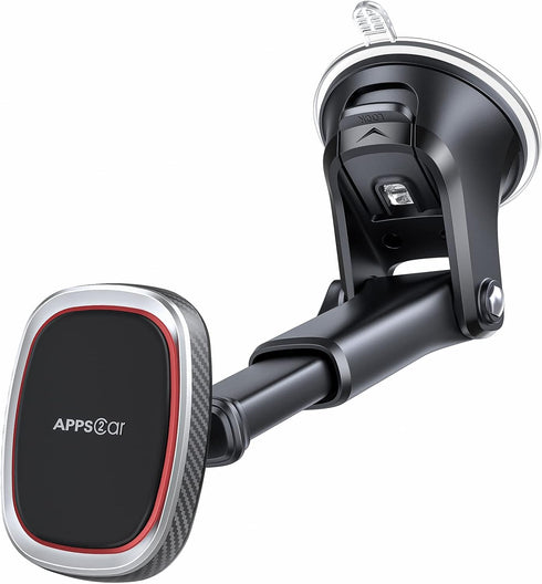 APPS2Car Magnetic Phone Mount with 6 Strong Magnets, Adjustable Telescopic Arm for iPhone/All Smart Phones