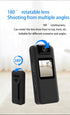 Portable Small Body Worn Cam, Wearable Pocket Video Recorder, Mini Body Camera with 180° Rotatable Lens for Home and