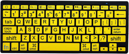 HXMJ-Large Print Mini Bluetooth Keyboard, Compatible with iPad, iPhone, iPod, MacBook for Seniors and Visually Impaired