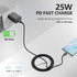 2 Pack 25W USB-C Super Fast Chargers & 6ft Cable for Samsung Galaxy S22, S21, S20, Note 20 - Fast Charging Wall Charger and Android Phone Charging Cable