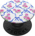 Coquette Aesthetic Pink Rose Blue Bow Ribbon PopSockets Swappable PopGrip