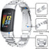 Metal Stainless Steel Bands for Fitbit Charge 6/Charge 5 - Replacement Classic Durable Link Strap