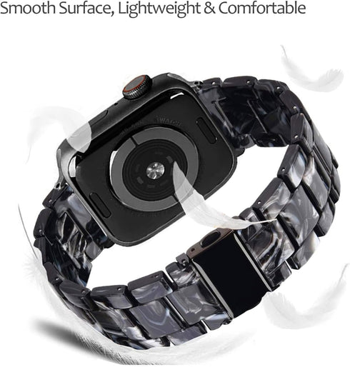 Band Compatible with iWatch 42mm 44mm 45mm 49mm, Colorful Resin Replacement Bracelet Strap for Apple Watch