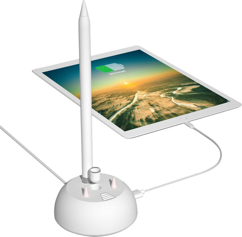 Charging Stand Compatible with Apple Pencil 1st Generation - 3 in 1 iPad Pencil Charger Dock with LED Light & Pencil