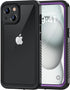 Lanhiem for iPhone 15 Plus Case, IP68 Waterproof Dustproof with Built-in Screen Protector, 360 Full Body Cover, Purple
