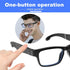 Smart Glasses with Bluetooth Speakers, One-Click Control, Clear Calls, Anti-Blue Light Lenses for Men Women - Black