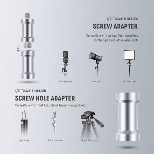 NEEWER H Type Camera Flash Bracket Mount with Umbrella Softbox Holder, 180° Swivel Adjustable Light Stand Adapter