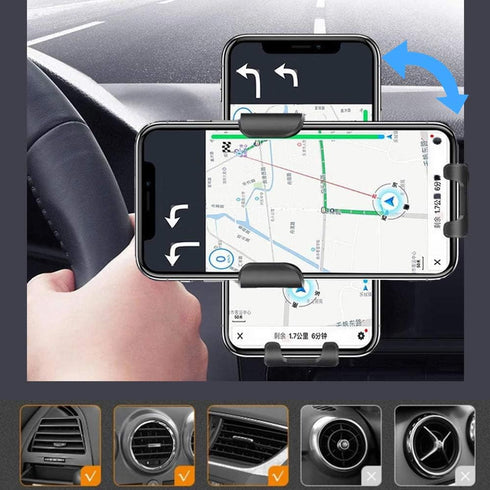Wireless Car Charger, 10W Qi Fast Charging Auto-Clamping Mount, Compatible with iPhone 11/11 Pro/11 Pro Max