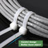 100 Pcs 18 Inch White Zip Ties, Large Cable Ties for Outdoor Use, 60 Pounds Tensile Strength