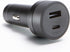 mophie 42W Dual USB-C + USB-A Car Charger, Universal AUX Compatibility, LED Indicator, Fast Charging
