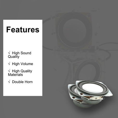 ISolderStore Pack of 2pcs 2" 4Ohm 3W Full Range Audio Speaker Stereo Woofer Loudspeaker for Arduino