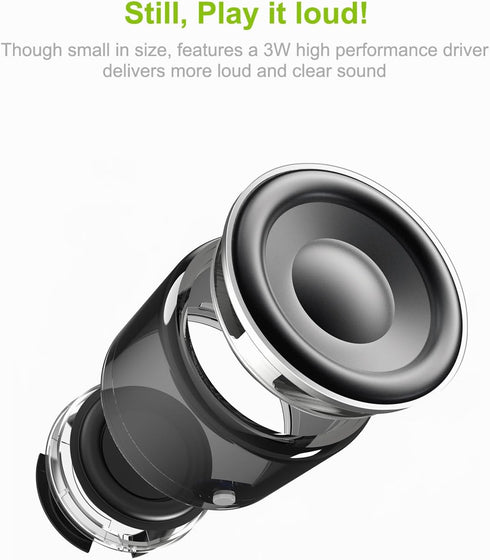 EWA Travel Case Packed, A106 Pro Portable Bluetooth Speaker, IP67 Waterproof, Perfect Mini Speaker for Shower & Car