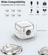 MoKo 6 Pack Magnetic Cable Clips, Under Desk Cable Management, Adhesive Magnetic Cord Holder, Magnetic Cord Organizer