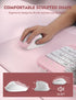 Wireless Keyboard and Mouse Combo, EAYBLLY Wave Keys Ergonomic Keyboard with Wrist Rest, 2.4GHz Set