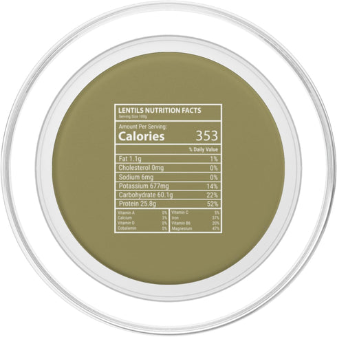 Lentils Nutrition Facts Typography Studio Lentils Nutrition Facts Panel Minimal Typography Design PopSockets PopGrip