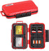 LYNCA Water-Resistant 24 Slots Camera Memory Card Case Holder for 8 SD Cards, 4 CF Cards, 12 Micro SD/TF Cards (Red)
