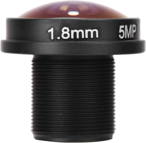 GEERYZHE 1.8mm 180 5MP 1/3inch 1/4inch Fisheye Lens Thread Wide Angle CCTV Camera Lens, HD for Surveillance, Compatible