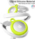 oakxco Neon Green Airtag Keychain Silicone Holder with Key Ring, Cute Accessories for Kids, Luggage, Car Dog Collar,