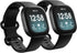 2 Pack Waterproof Bands for Fitbit Versa 3/Versa 4/Sense/Sense 2, Classic Soft Sports Replacement Wristbands