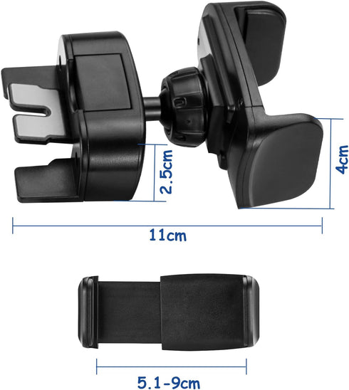 Universal Cellphone Car Holder, Air Vent Outlet CD Slot Clip for Mobile Phone Stand, ABS Mount Support