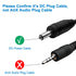 3Pack 6FT 5V DC Power Cord, USB to DC 3.5mm x 1.35mm Barrel Jack Adapter Connector Charging Cable