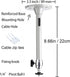 2-Be-Best 22cm 8.66in 11LBS 5KG Projector Ceiling Mount, Gray / Projector Wall Mount / Load Mount for Mini Projectors